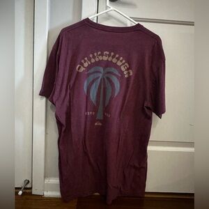 Quiksilver Maroon Short Sleeve Tee